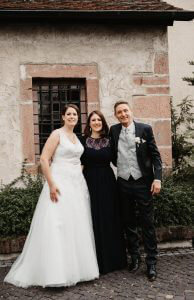 Hochzeitssängerin Daniela S. Ziegler mit Brautpaar in Stuttgart